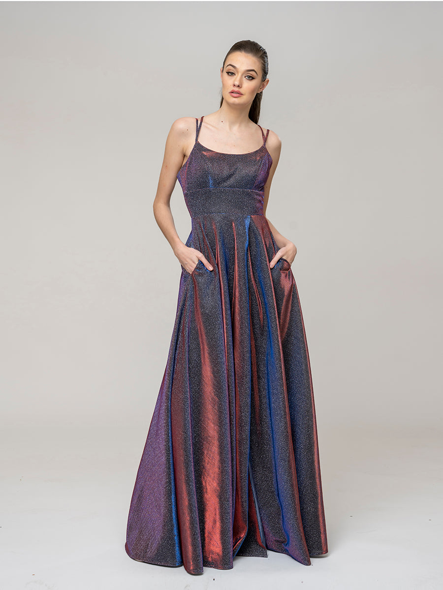 Sparkly Formal Floor Length A Line Prom Dresses