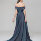 Sweep Train Sweetheart Metallic Glitter A Line Prom Dresses